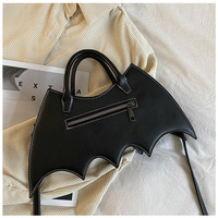 Gothic Punk Halloween Black Bat Bag - Thumbnail 7