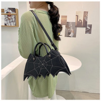 Gothic Punk Halloween Black Bat Bag - Thumbnail 2