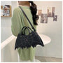 Gothic Punk Halloween Black Bat Bag-2