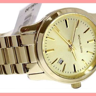 Michael kors watch, women's runway gold ion-plated stainless steel bracelet 38mm 