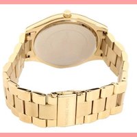 Michael Kors Watch, Women's Runway Gold Ion-Plated Stainless Steel Bracelet 38mm  - Thumbnail 1