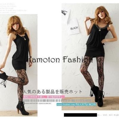 Retro lace roses sexy legging pantyhose