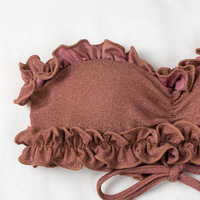 Women'S Solid Color Sexy Stretch Bikini Swimsuit - Thumbnail 2