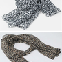 Animal Leopard Print Chiffon Long Scarf Shawl Wrap - Thumbnail 4