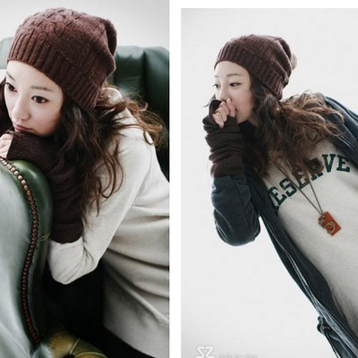 Fashion winter warm fingerless long gloves arm warmer