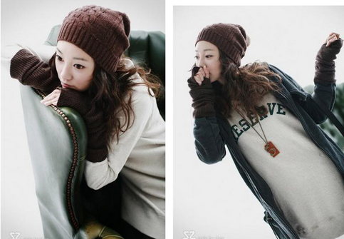 Fashion Winter Warm Fingerless Long Gloves Arm Warmer