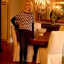 Chevron Print Colorblock Sweater-3