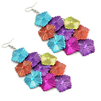 "cascade" multi-color earrings