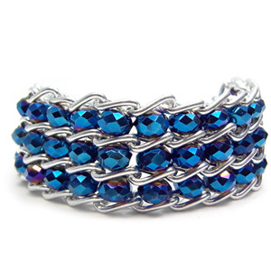 "Transparent" Glass Bead Bracelet