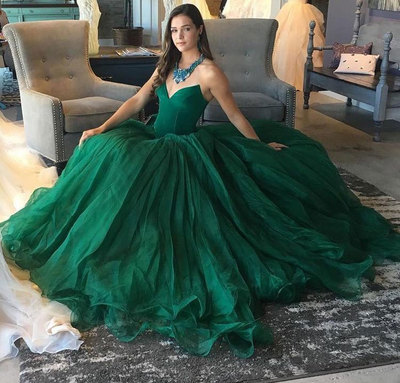 Sweetheart Green Prom Dresses Birthday Gown
