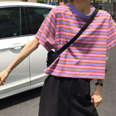 Color Block Stripe Summer Tee