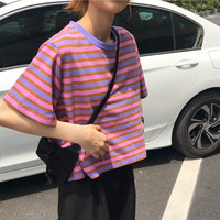 Color Block Stripe Summer Tee - Thumbnail 3