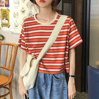 Color Block Stripe Summer Tee - Thumbnail 4