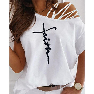 Printed irregular casual t-shirt - Thumbnail 3