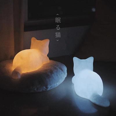 Cute cartoon cat led small night light