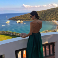 Simple A-line Dark Green Maxi Long Prom Dress - Thumbnail 1