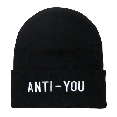 "Anti-You" embroidered beanie