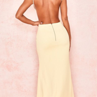 Sexy Yellow Prom Dresses with Side Slit ,Evening Party Dresses - Thumbnail 2