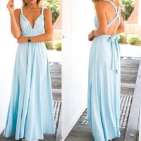 SP1537,Mix Match Sheath Slip Floor Length Bridesmaid Dresses - Thumbnail 1