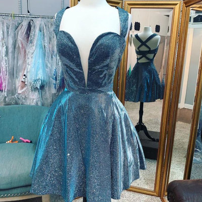 Criss cross short homecoming dresses - Thumbnail 4