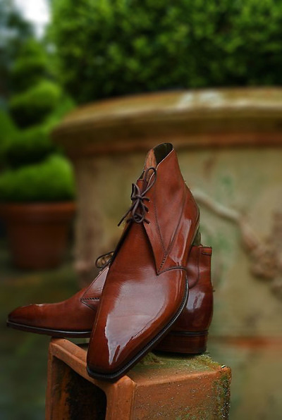 Men Decent Brown Chukka Handmade Leather Lace Up Fashion Boot