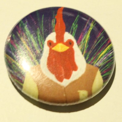 1" x 1" pin - richard (hotline miami)