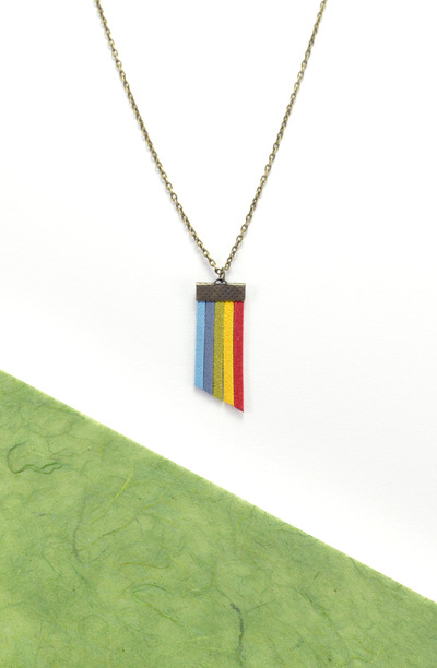 Forest Rainbow Fringe Necklace