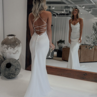 Mermaid halter backless wedding dresses - Thumbnail 4