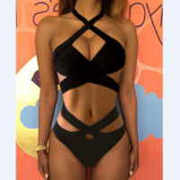 Solid Color Sexy Split Beach Swimwear - Thumbnail 1