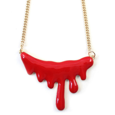Red drip necklace