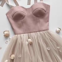 SP1556,Pink Tulle Homecoming Dresses,A-Line Sweetheart Graduation Dresses - Thumbnail 1