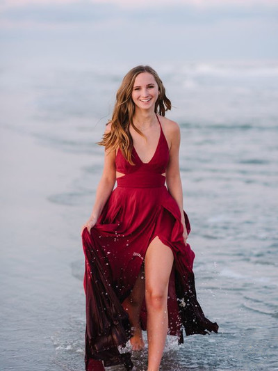 SP1576,Dark Red Chiffon Long Beach Long Dress,Evening Party Dress