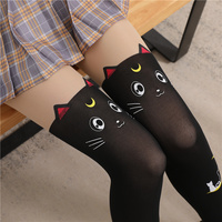 New cute cartoon cat devil rabbit elastic stockings high tube pantyhose - Thumbnail 4