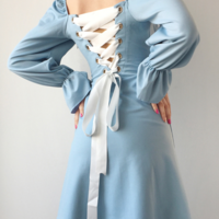 A line long sleeve little dress party dress - Thumbnail 1