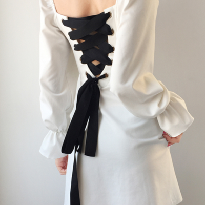 A line long sleeve little dress party dress