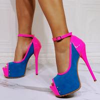 Sexy women's shoes with waterproof platform high heels S-497 - Thumbnail 2