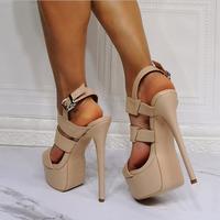 Sexy waterproof platform hate sky high heel sandals S-499 - Thumbnail 2
