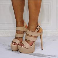 Sexy waterproof platform hate sky high heel sandals S-499 - Thumbnail 3