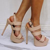 Sexy waterproof platform hate sky high heel sandals S-499 - Thumbnail 4