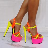 Sexy fluorescent high-heeled women's sandals S-501 - Thumbnail 1