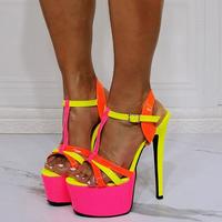 Sexy fluorescent high-heeled women's sandals S-501 - Thumbnail 4