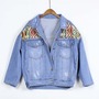 Tribal Pattern Denim Jacket - Thumbnail 1