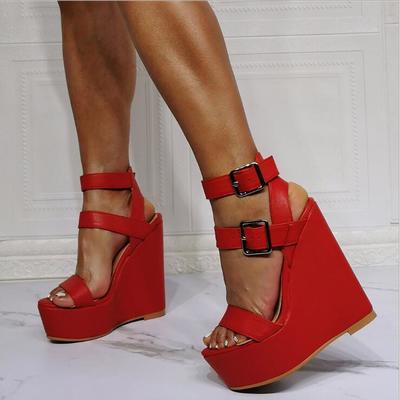 Red sexy high heel sandals s-509
