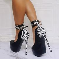 Sexy leopard stitching stiletto shoes S-515 - Thumbnail 3
