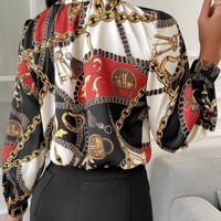 One-Shoulder Bat Sleeve Long-Sleeved Top - Thumbnail 2