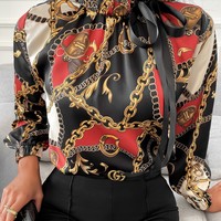 One-Shoulder Bat Sleeve Long-Sleeved Top - Thumbnail 1