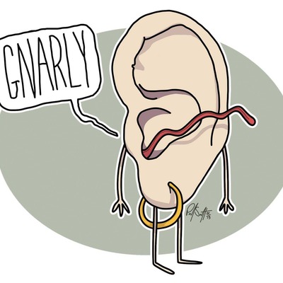 6" x 4" print - gnarly ear