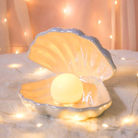 Cute dream pearl lamp decoration creative night light shell sleep lamp - Thumbnail 3