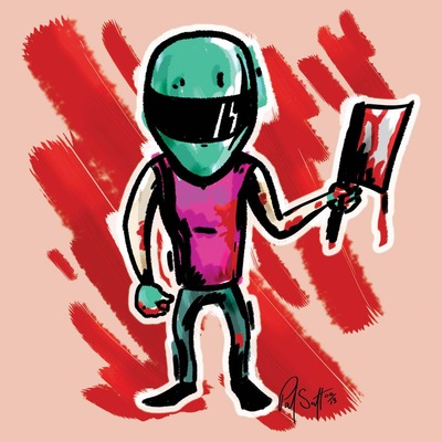 6" x 4" print - biker (hotline miami)