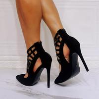 Hollow ultra-fine high-heeled women's single shoes S-549 - Thumbnail 2